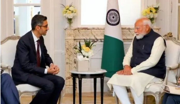 Google CEO Sundar Pichai Meets PM Modi in Paris, Discusses AI and Digital Growth